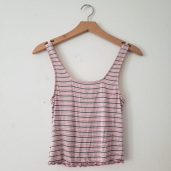 AEO Striped Crop Top S - Picture 2 of 5